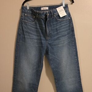 Madewell Tall The Curvy Lomgline Straight Jeans